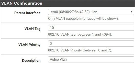 pfsense vlan configuration